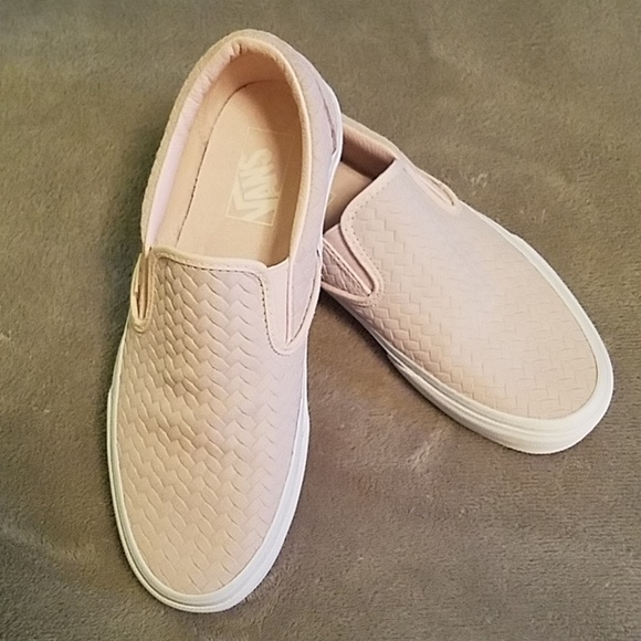 vans basket weave slip on